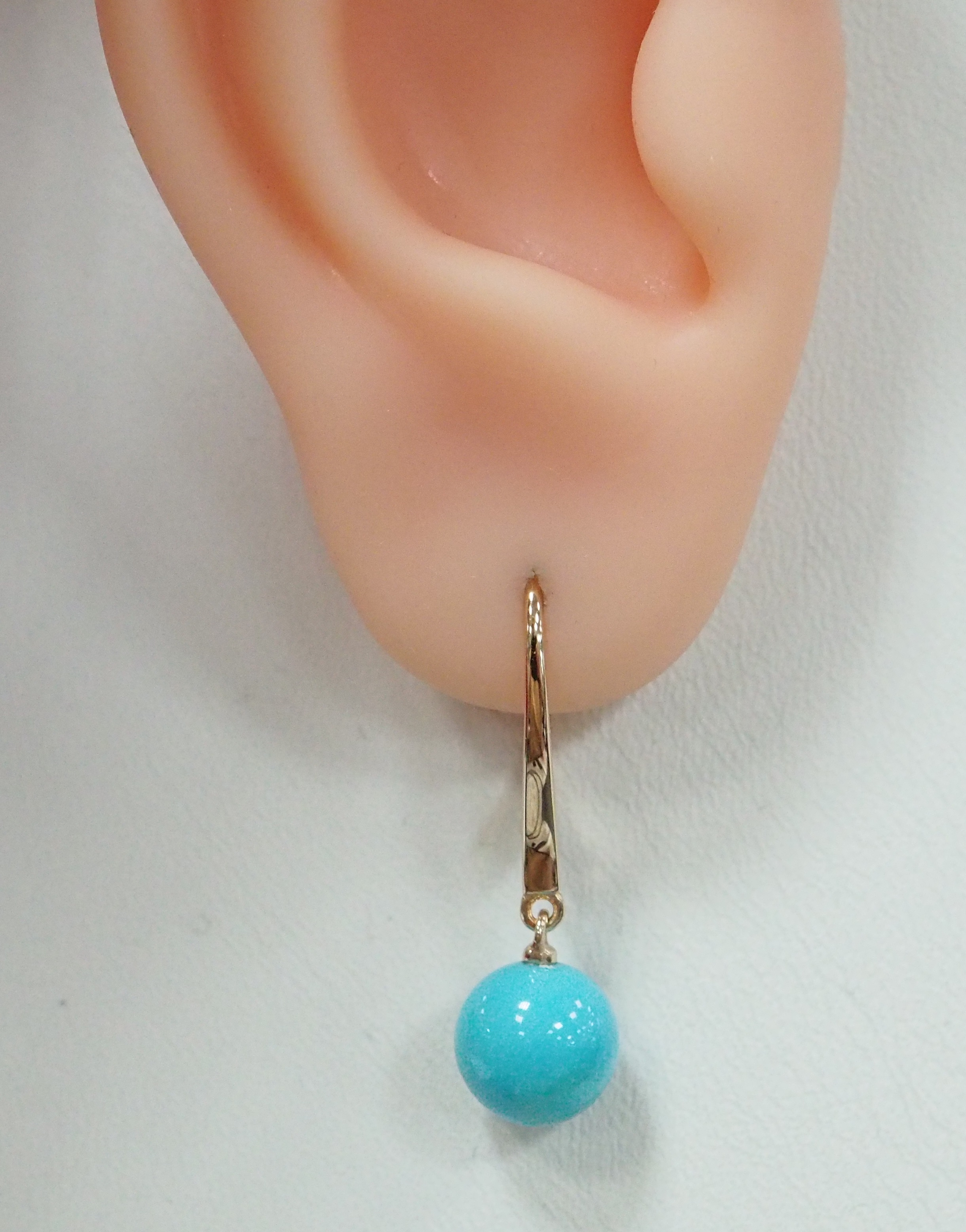 Серьги из золота с бирюзой